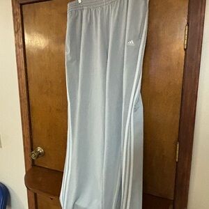 Vintage Adidas Light Gray three stripe Pants
